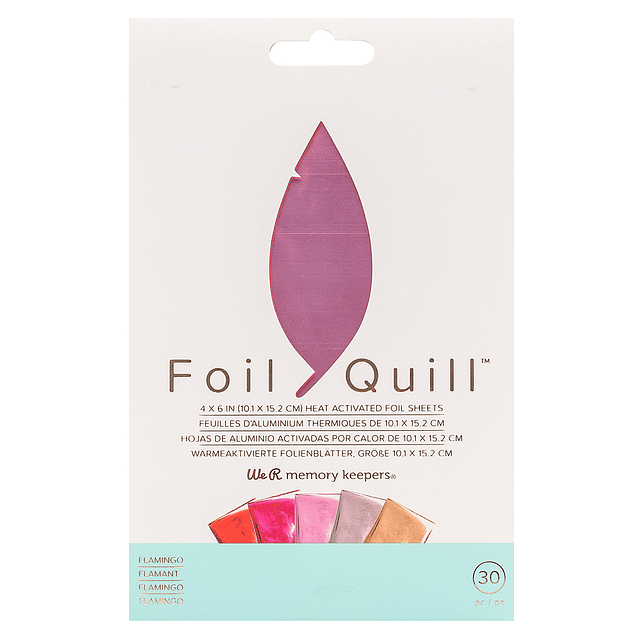 Foil Quill flamingo - 30 unidades