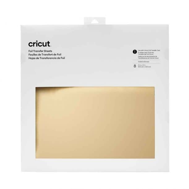 Hojas foil transfer dorado - Cricut