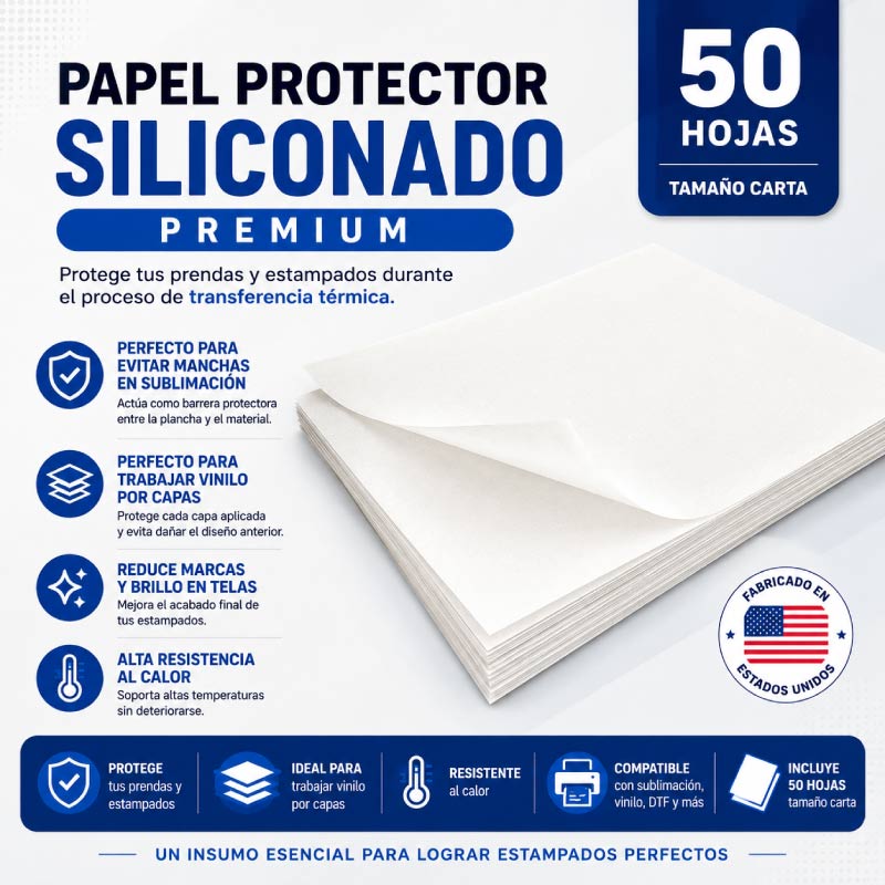Papel siliconado Premium - 50 hojas