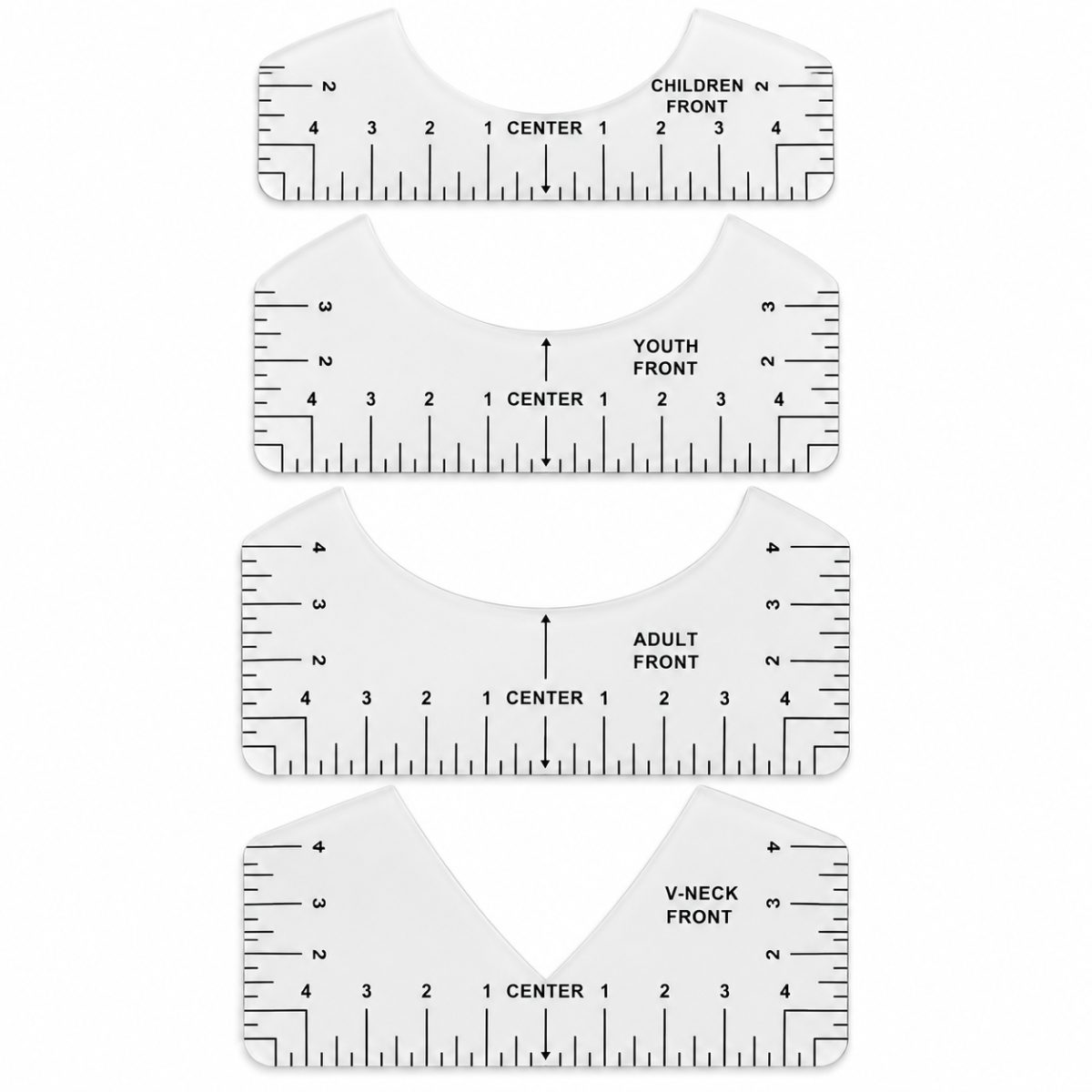 Reglas para estampar 4 piezas - Tienda Stampaideas Imprimeideas