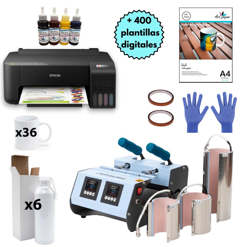 Kit de sublimación - Estampadora de tazones 3 en 1 Craft