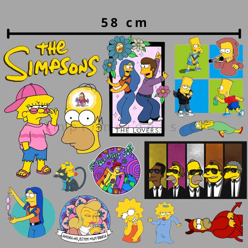 Lienzo DTF Textil Simpsons – 58 cm