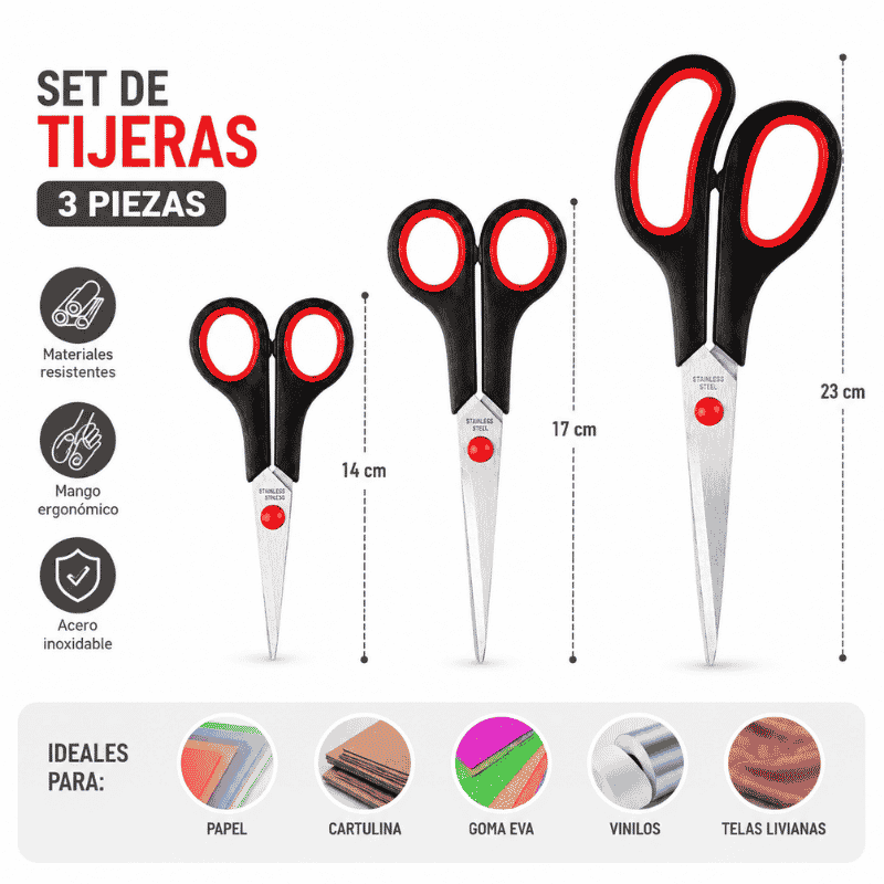 Pack Tijeras para Manualidades y Papelería - Imagen 2