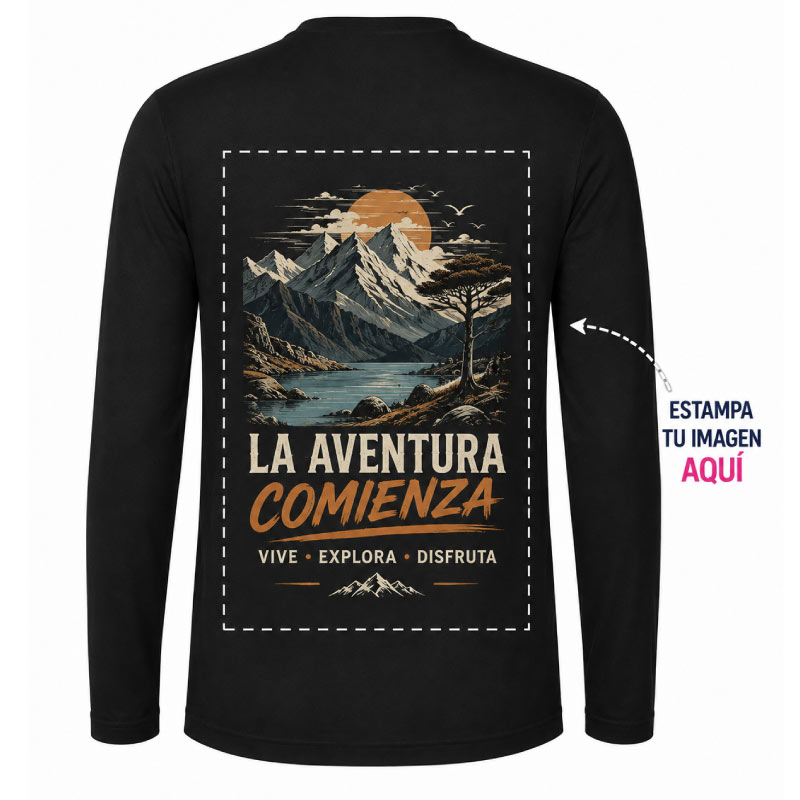 Polera Estampada Manga Larga - Imprimeideas
