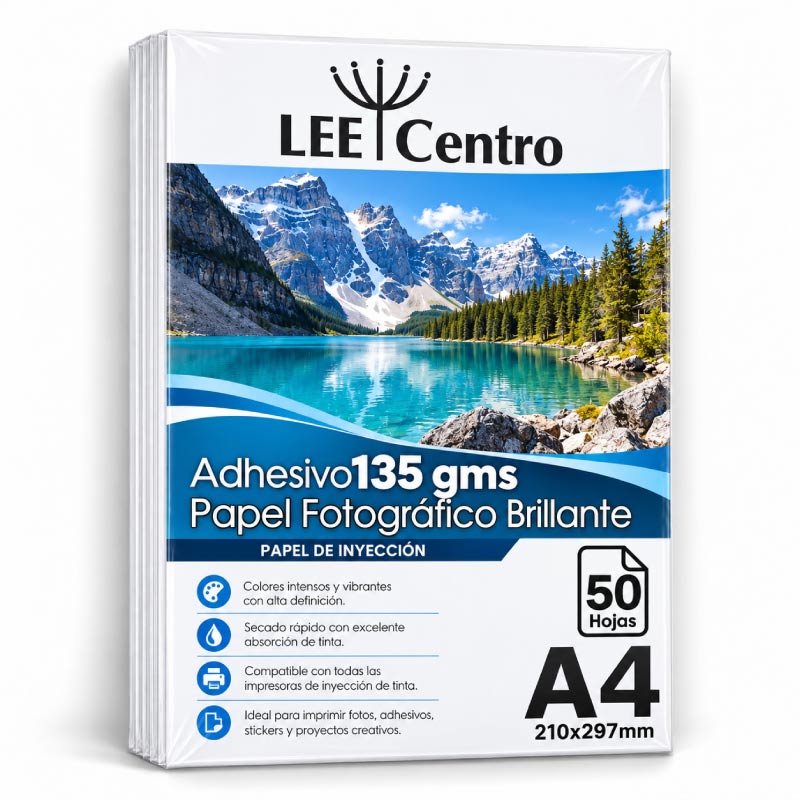 Papel adhesivo fotográfico de 135 gramos A4 - Tienda Stampaideas Imprimeideas