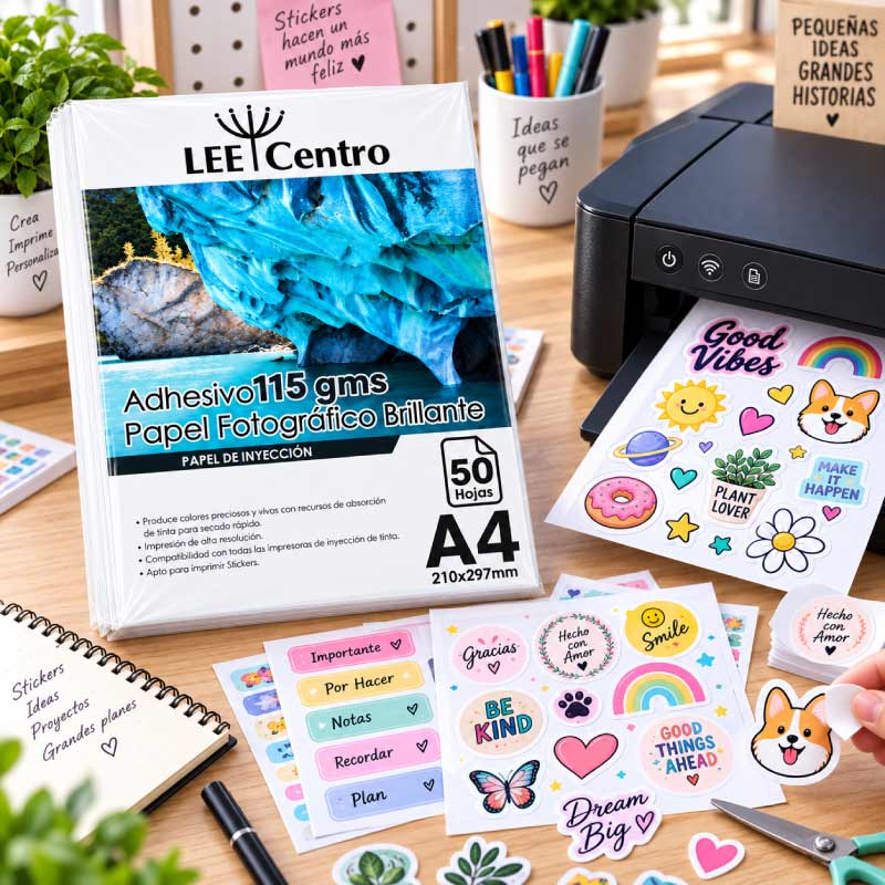 Papel fotográfico adhesivo 115 gramos A4 - Tienda Stampaideas Imprimeideas