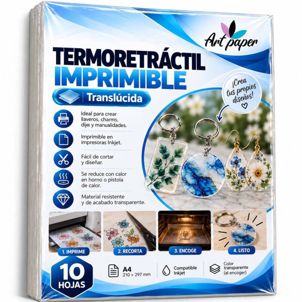 Papel termorretractil transparente A4 - Tienda Stampaideas Imprimeideas