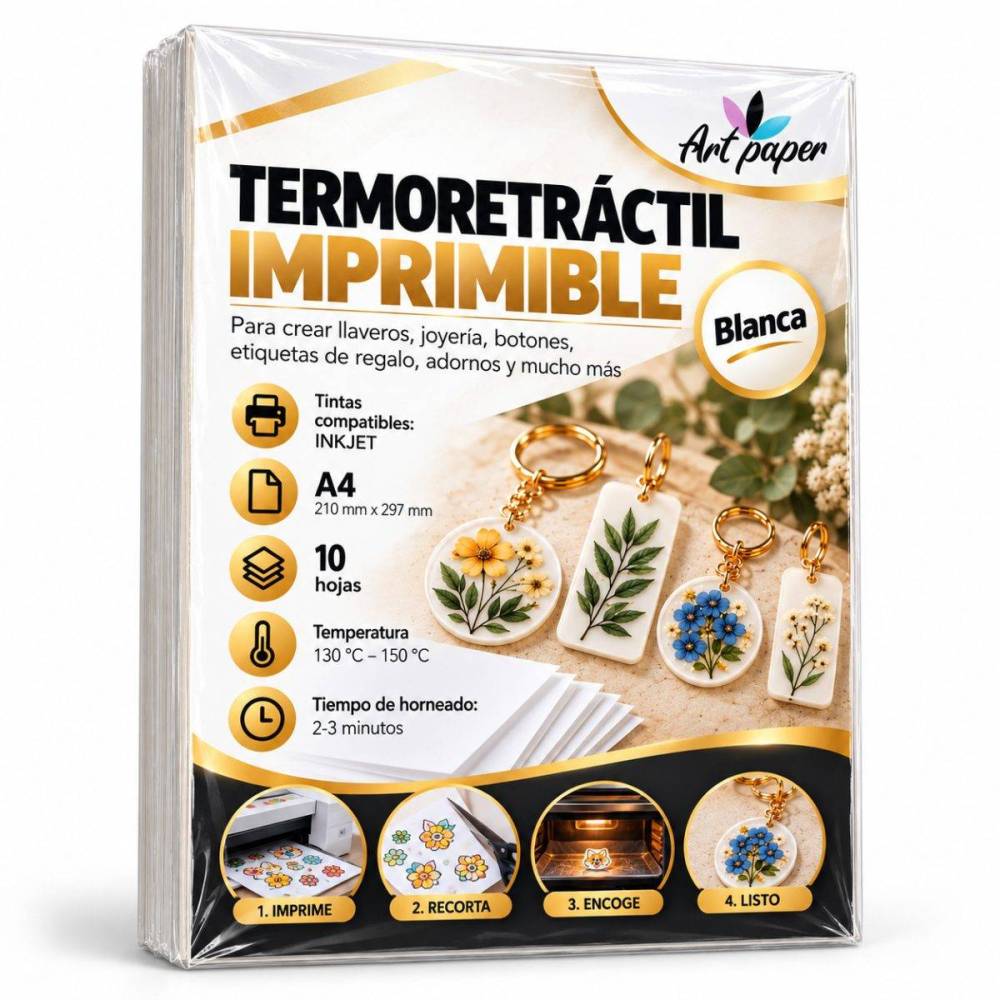 Papel termorretractril blanco A4 - Tienda Stampaideas Imprimeideas